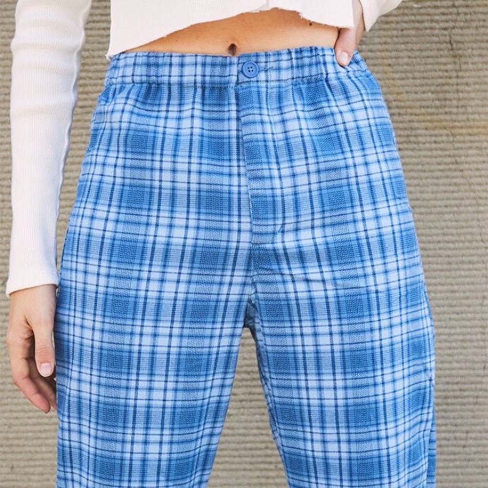Brandy Melville Blue plaid Tildens